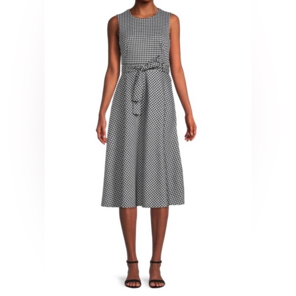 NWT CALVIN KLEIN Gingham Dress - Picture 1 of 8